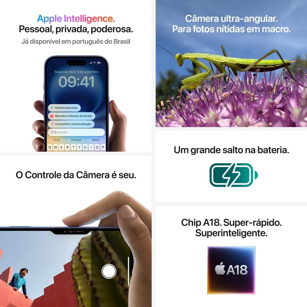 Apple iPhone 16 (256 GB) – Preto - Imagem 6