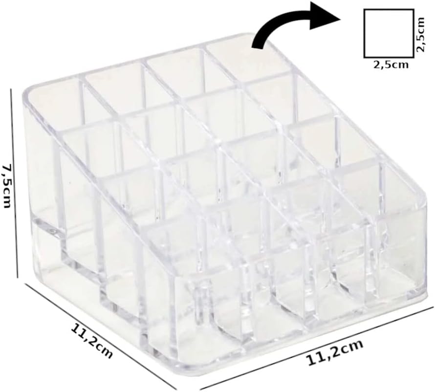 PROTÊA Organizador De Cosméticos, Pequeno, Cristal - Imagem 3