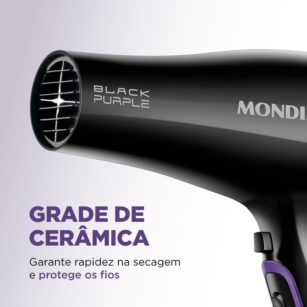 Secador de Cabelos, Mondial, Preto, 2000W, 220V - SCN-01 - Imagem 6