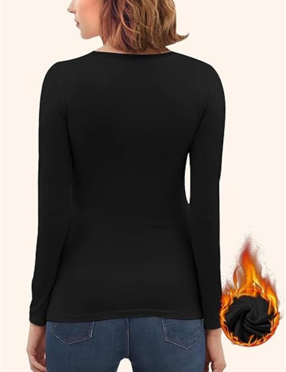 Blusa Térmica Manga Longa Feminina Peluciada Inverno - Imagem 3