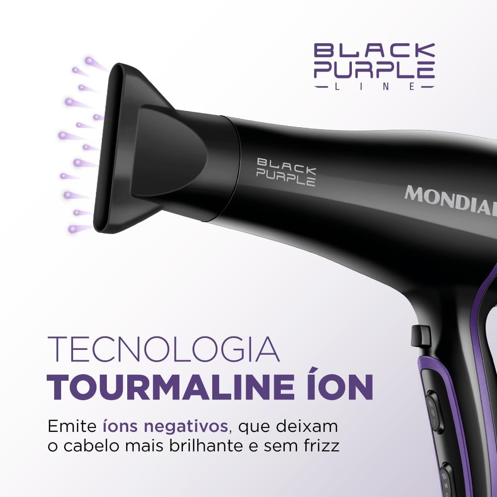Secador de Cabelos, Mondial, Preto, 2000W, 220V - SCN-01 - Imagem 3