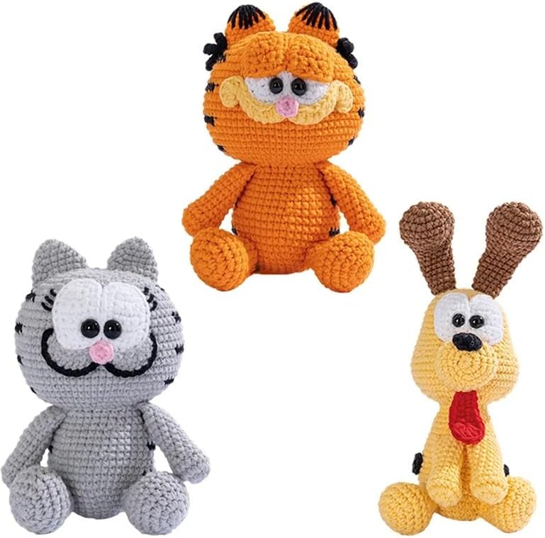 KIT AMIGURUMI GARFIELD - ODIE Linhas Corrente - Imagem 5