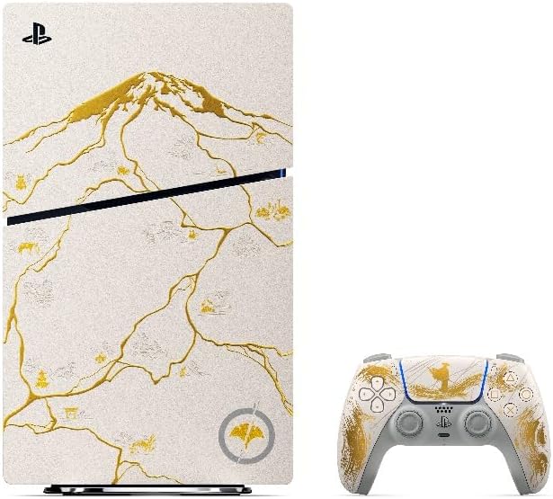 Pack do console PlayStation®5 – Edição Limitada Ouro - Ghost of Yōtei - Imagem 4