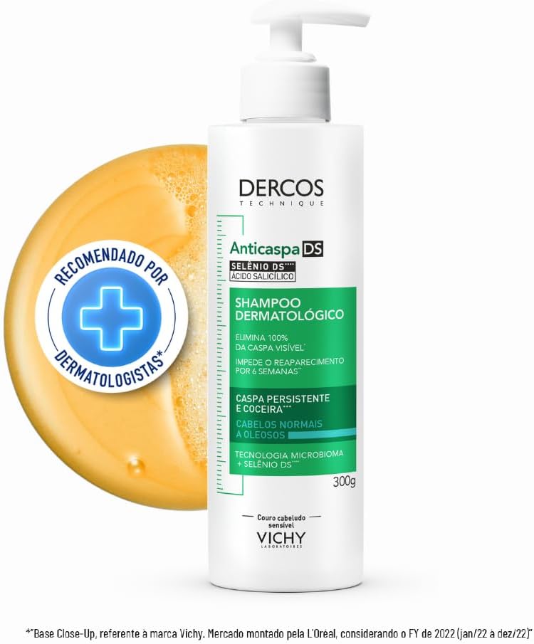 Vichy, Dercos Shampoo Anticaspa para Cabelos Normais a Oleosos - Imagem 4