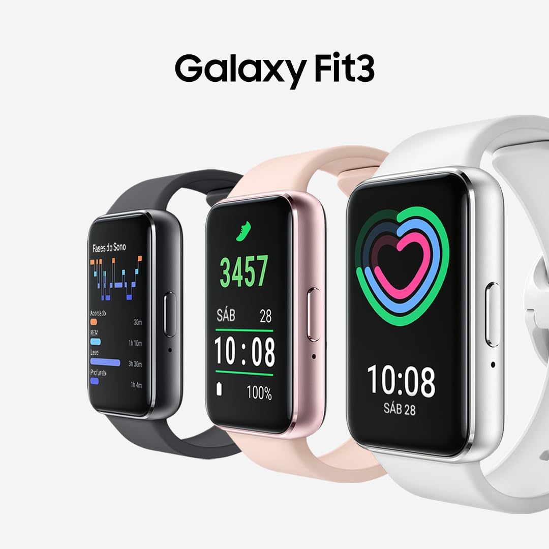 Smartwatch Samsung Galaxy Fit3 Display 1.6" Prata - Imagem 11