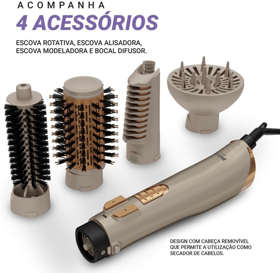 Escova Rotativa Philco 5 em 1 Bivolt 1300W PER03 - Imagem 7
