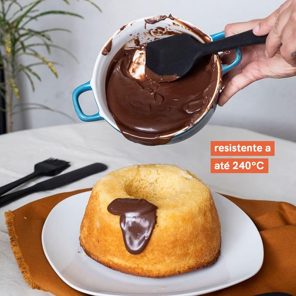 Oikos - Espátula de Silicone Preta Grande - Imagem 4