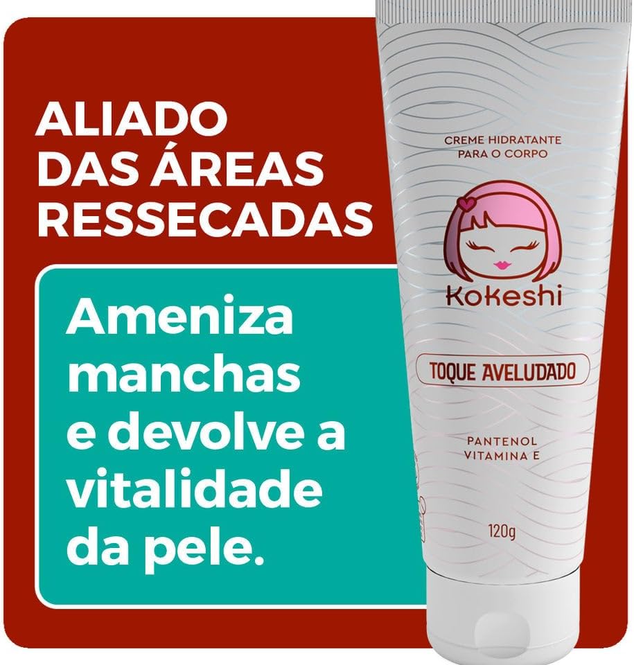 Creme Hidratante Corporal Toque de Veludo Kokeshi 120g - Imagem 3