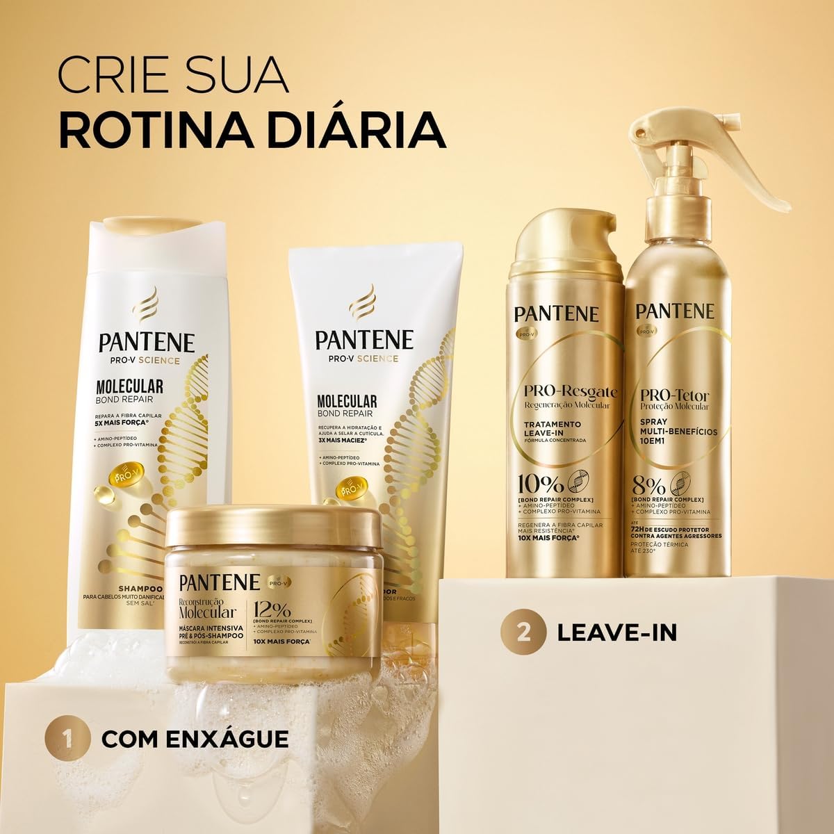 Pantene PRO-Resgate Regeneração Molecular Tratamento Leave-In 150 ml - Imagem 10