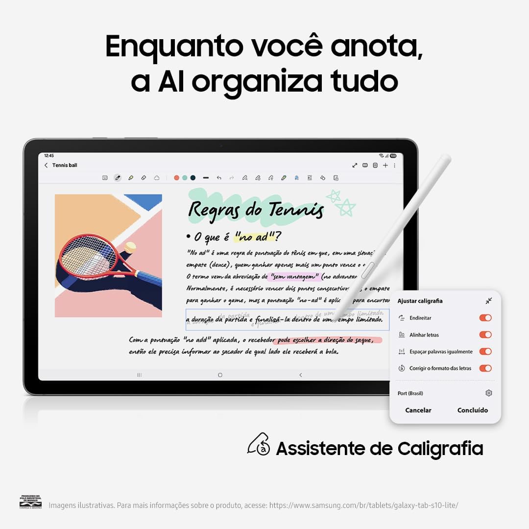 Galaxy Tab S10 Lite, 128GB, Tela 10.9", WIFI, Cinza - Imagem 6