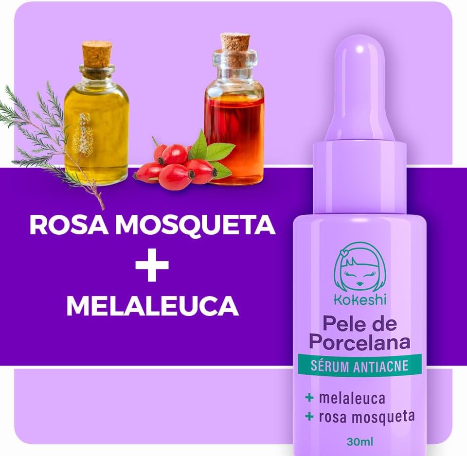 Sérum Facial Antiacne Pele de Porcelana Kokeshi 30ml - Imagem 3