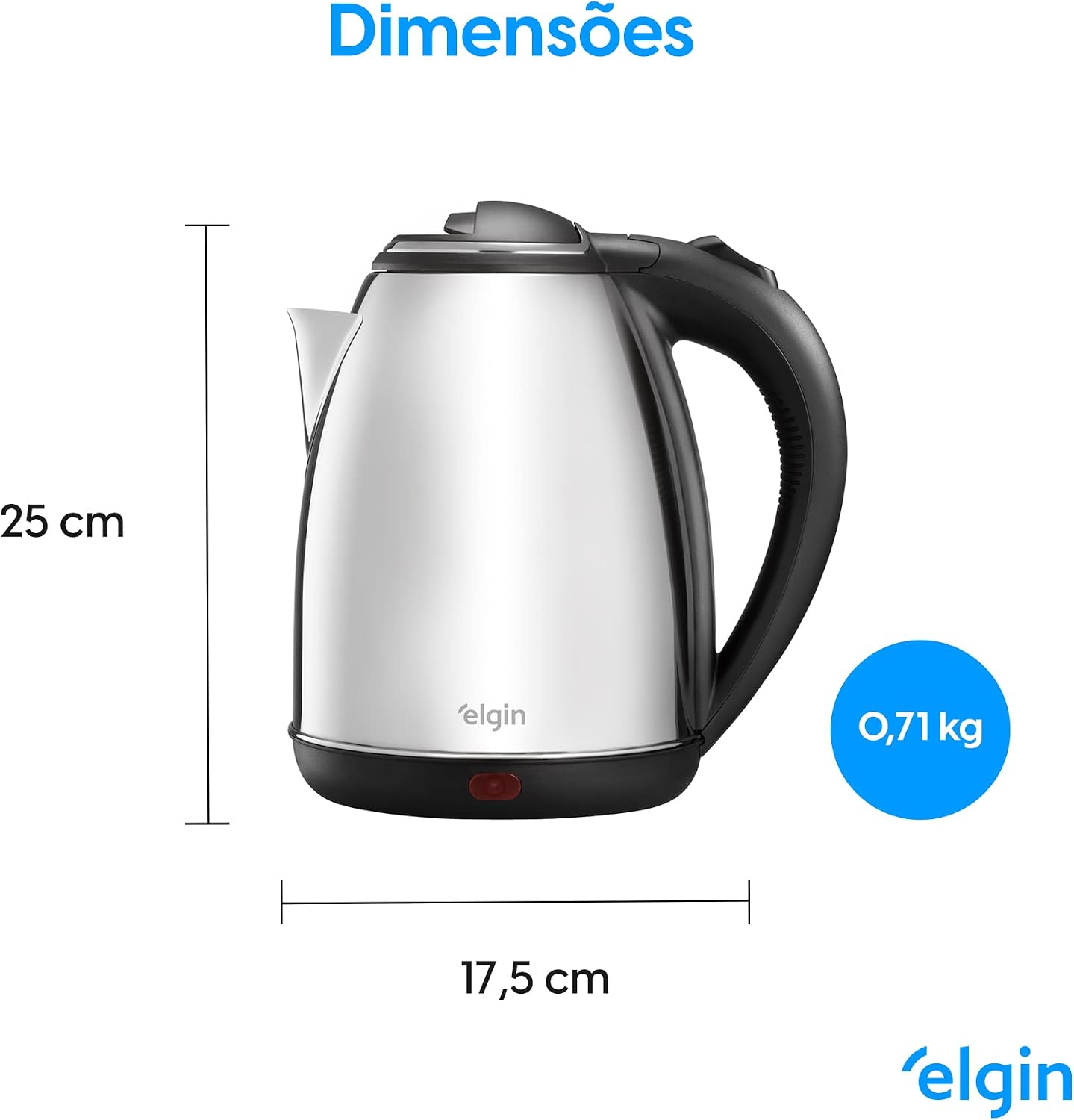 Chaleira Elétrica Elgin Cha10 1,8L Sem Fio com Desligamento Automático - Imagem 6