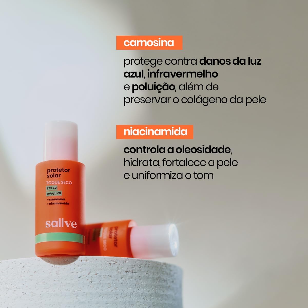 Sallve Protetor Solar Toque Seco Fps50 40G - Imagem 5