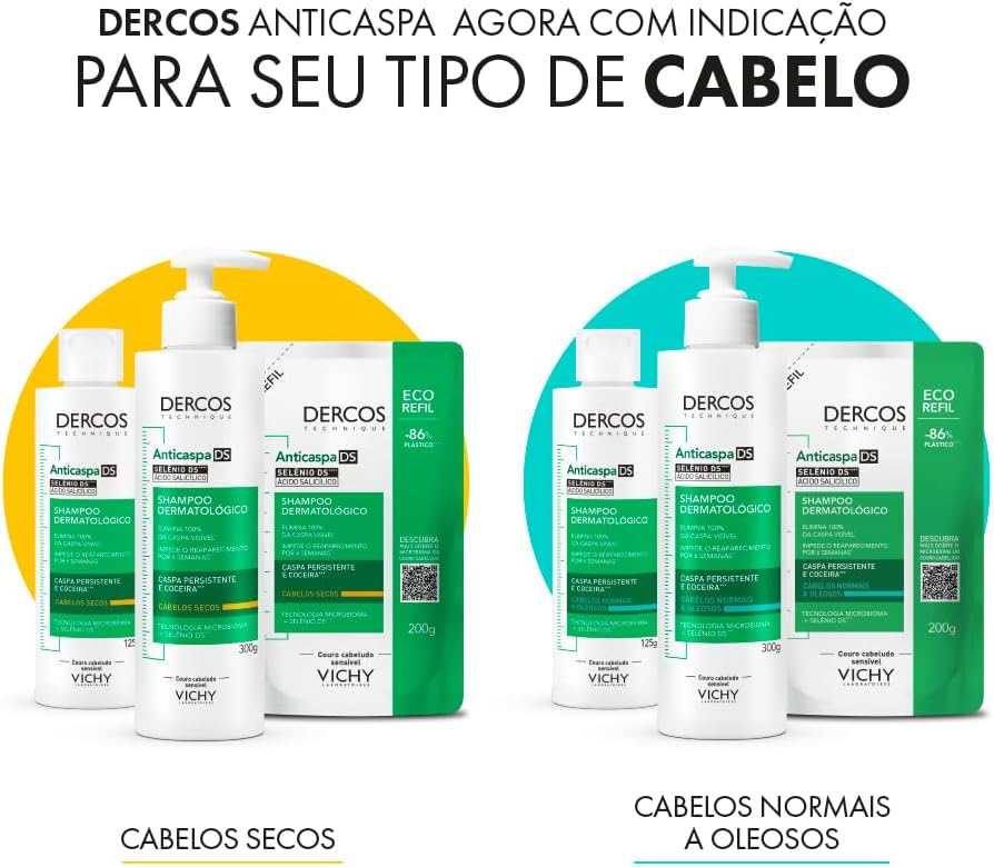 Vichy, Dercos Shampoo Anticaspa para Cabelos Normais a Oleosos - Imagem 5