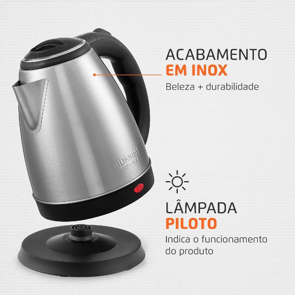 Chaleira Elétrica Mondial CE-06 Pratic Inox 110V - Imagem 8