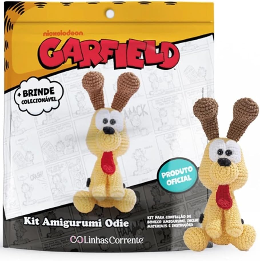 KIT AMIGURUMI GARFIELD - ODIE Linhas Corrente - Imagem 2