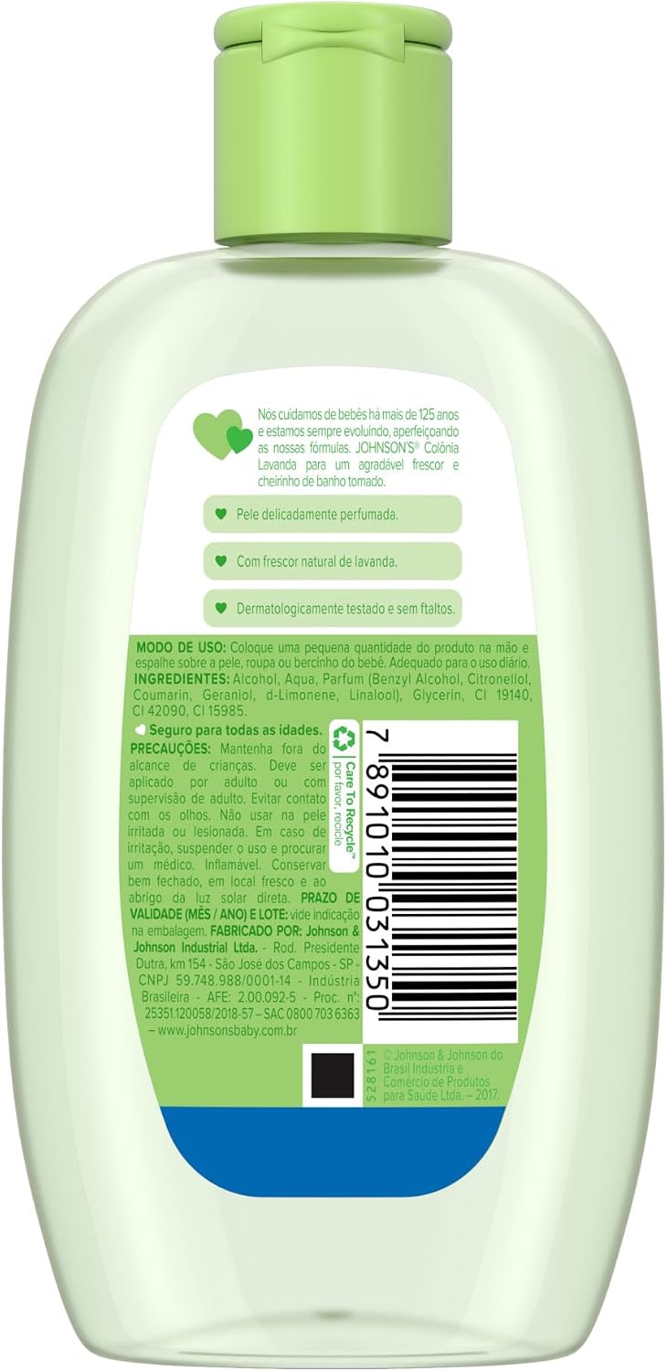 Johnson's Baby Colônia Refrescante Lavanda Para Bebês,200ml - Imagem 4