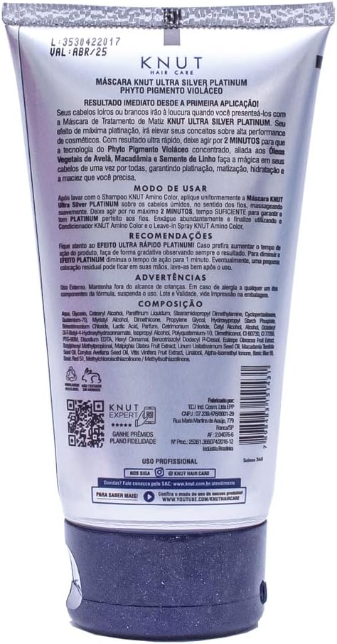 KNUT Hair Care Ultra Silver Mask 150 G - Imagem 4