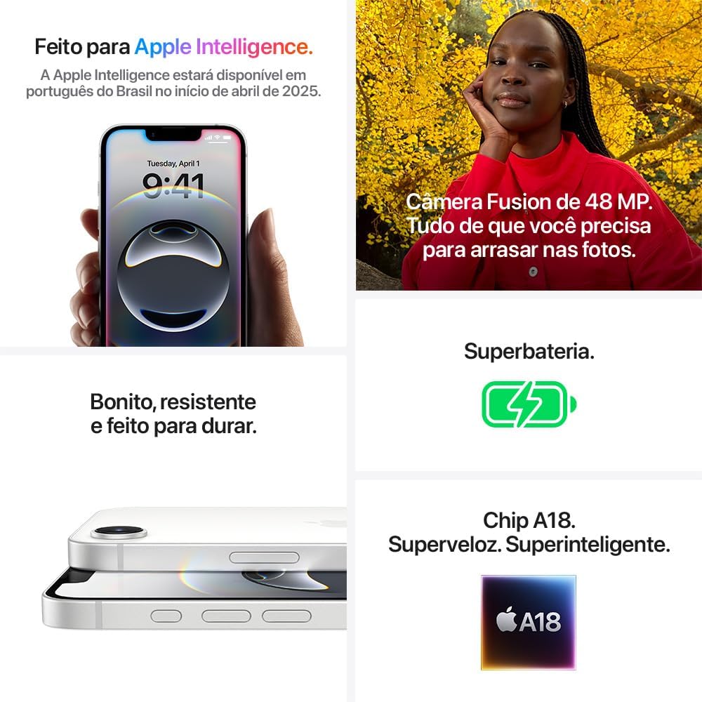Apple iPhone 16e de 128 GB — Preto - Imagem 6