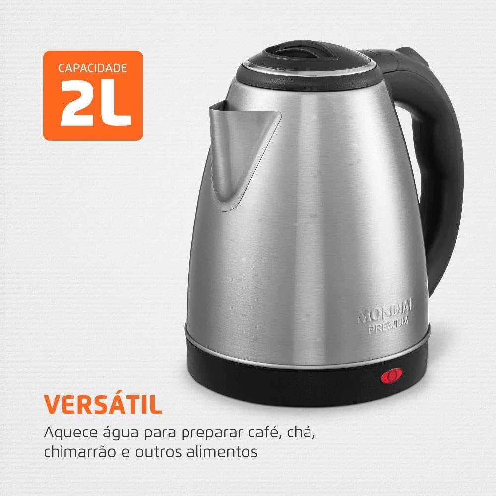 Chaleira Elétrica Mondial CE-06 Pratic Inox 110V - Imagem 5