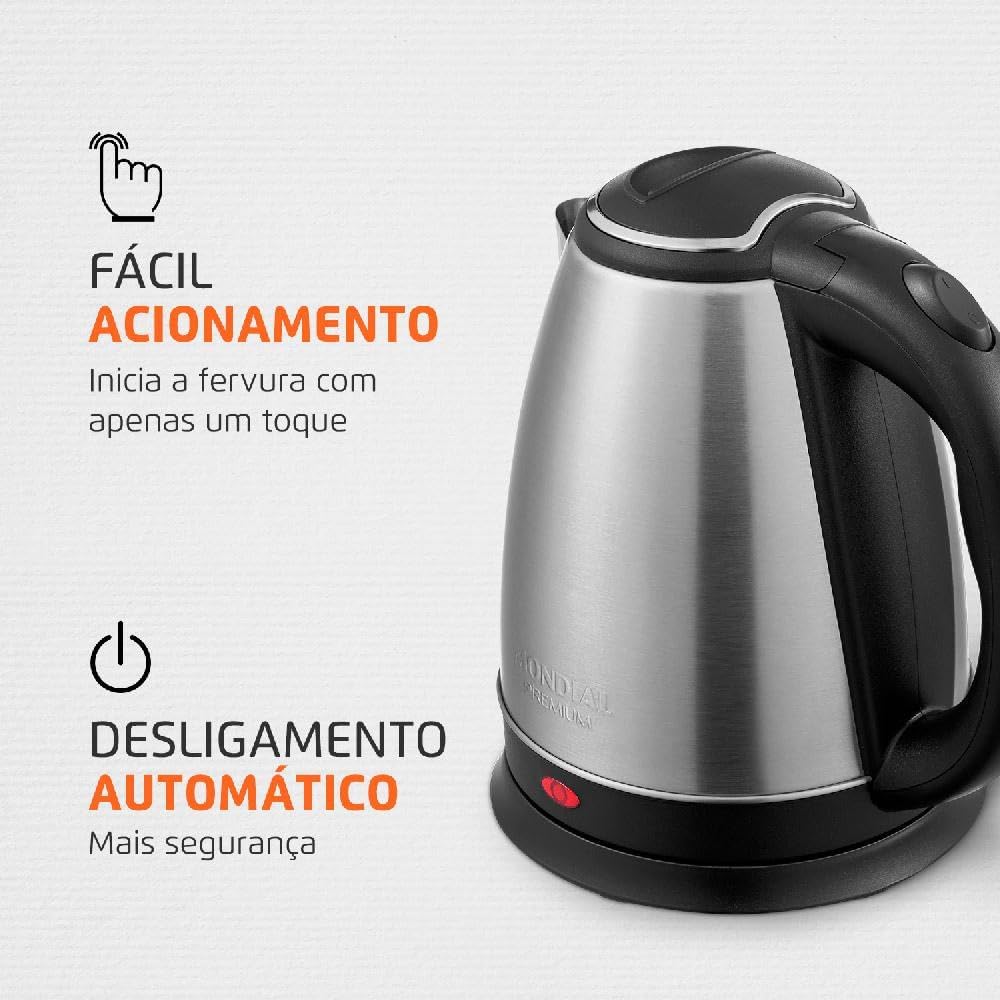 Chaleira Elétrica Mondial CE-06 Pratic Inox 110V - Imagem 9