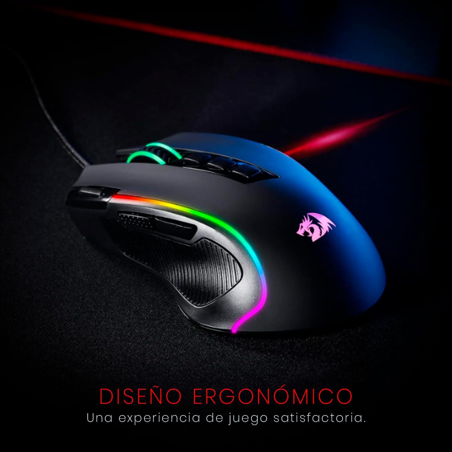 Mouse Gamer Redragon Predator RGB M612-RGB, Preto - Imagem 8