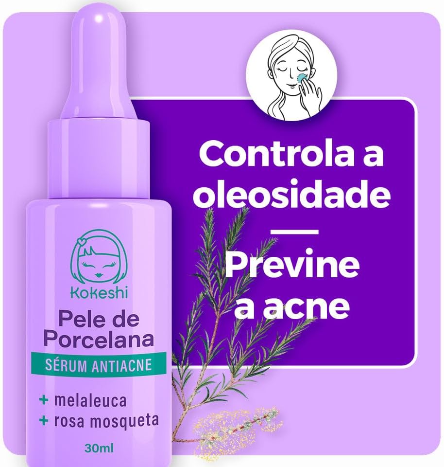 Sérum Facial Antiacne Pele de Porcelana Kokeshi 30ml - Imagem 4