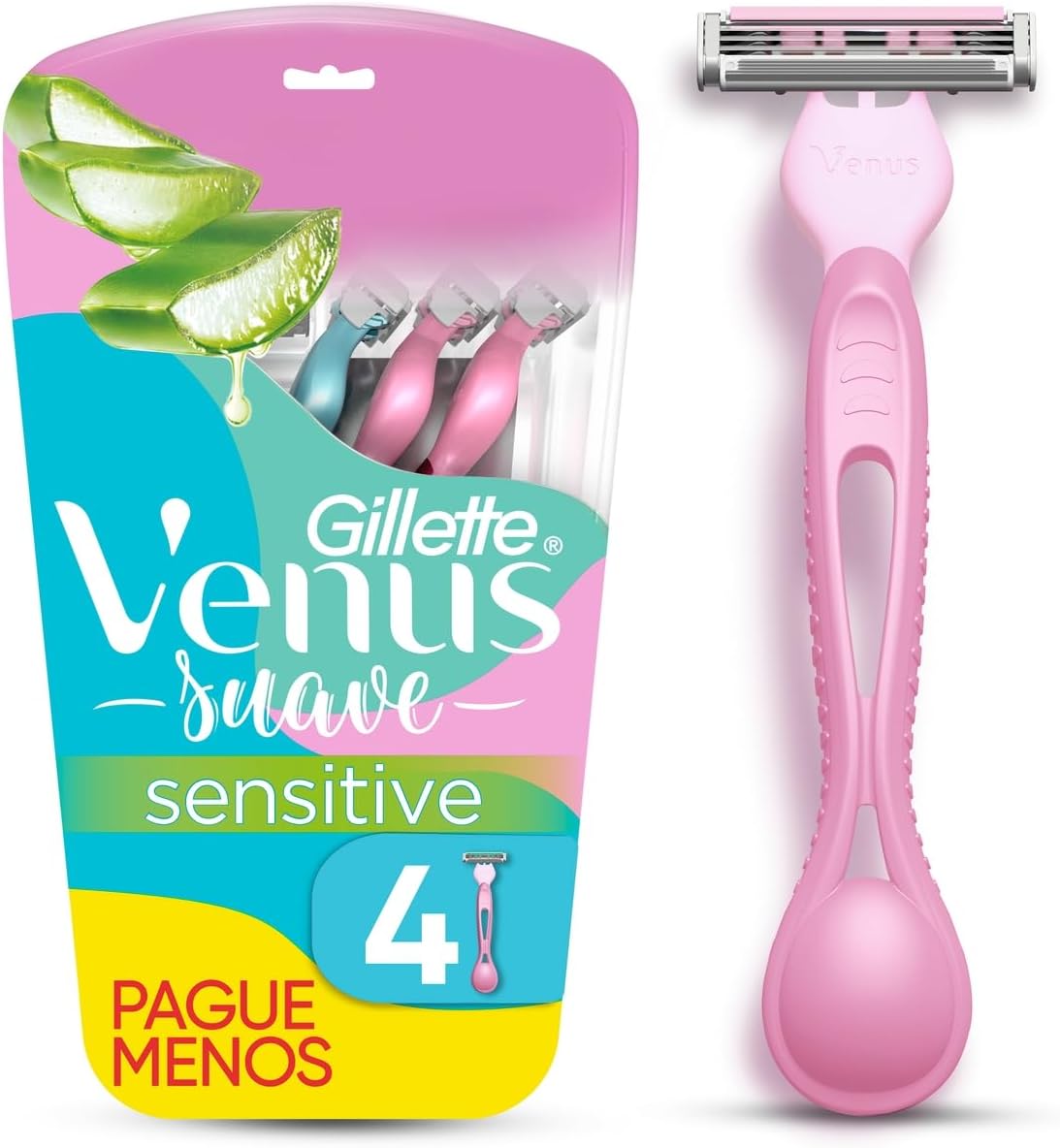 Gillette Venus Aparelho de Depilação Descartável Suave Sensitive, 4 Unidades - Imagem 2