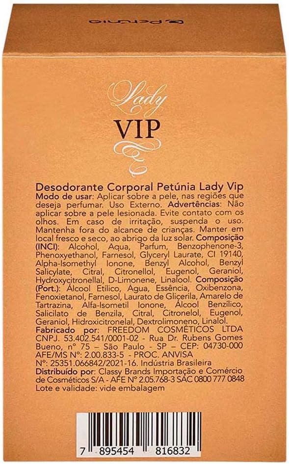 Petunia Perfume Feminino Eau De Toilette Lady Vip 100Ml - Imagem 4