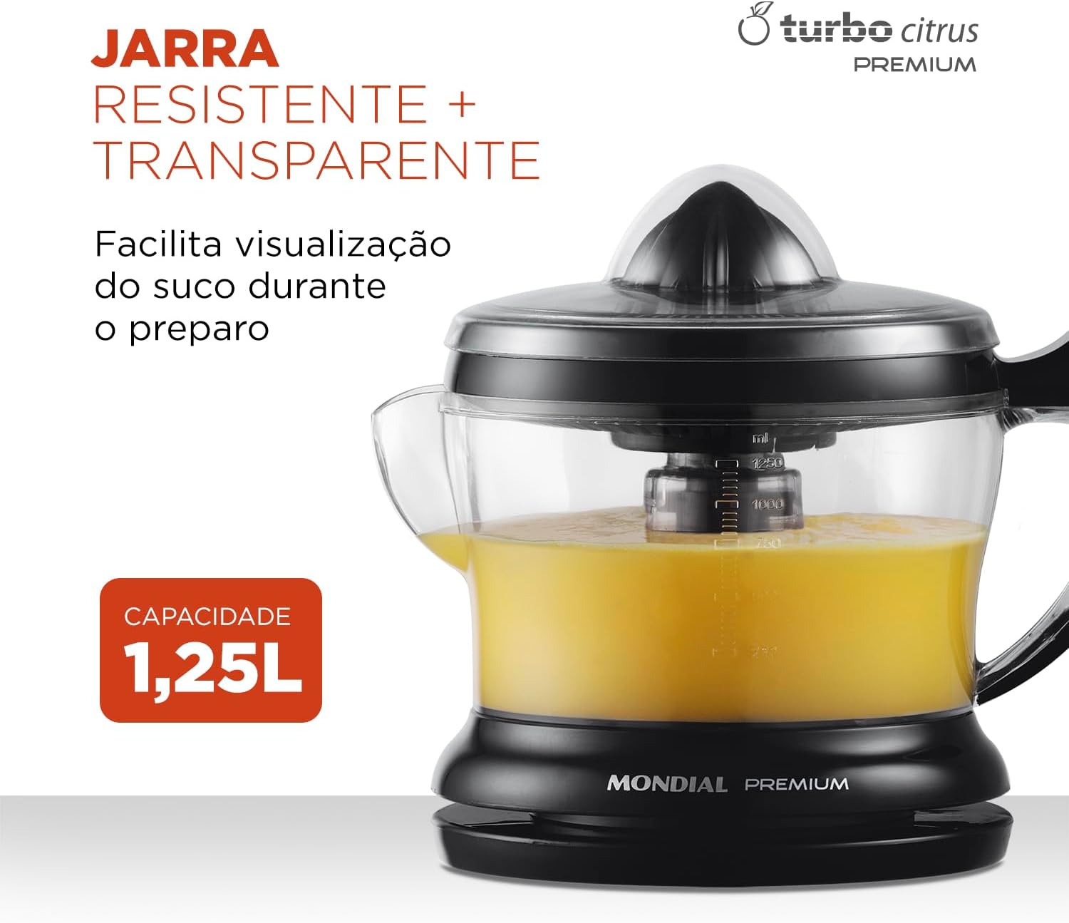 MONDIAL Espremedor Premium, Preto, 30W, 220V - E-02 - Imagem 3