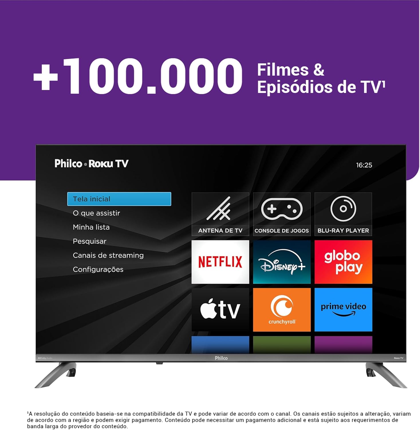 Smart TV 32" Philco Roku TV Dolby Áudio HDR10 P32CRB - Imagem 9