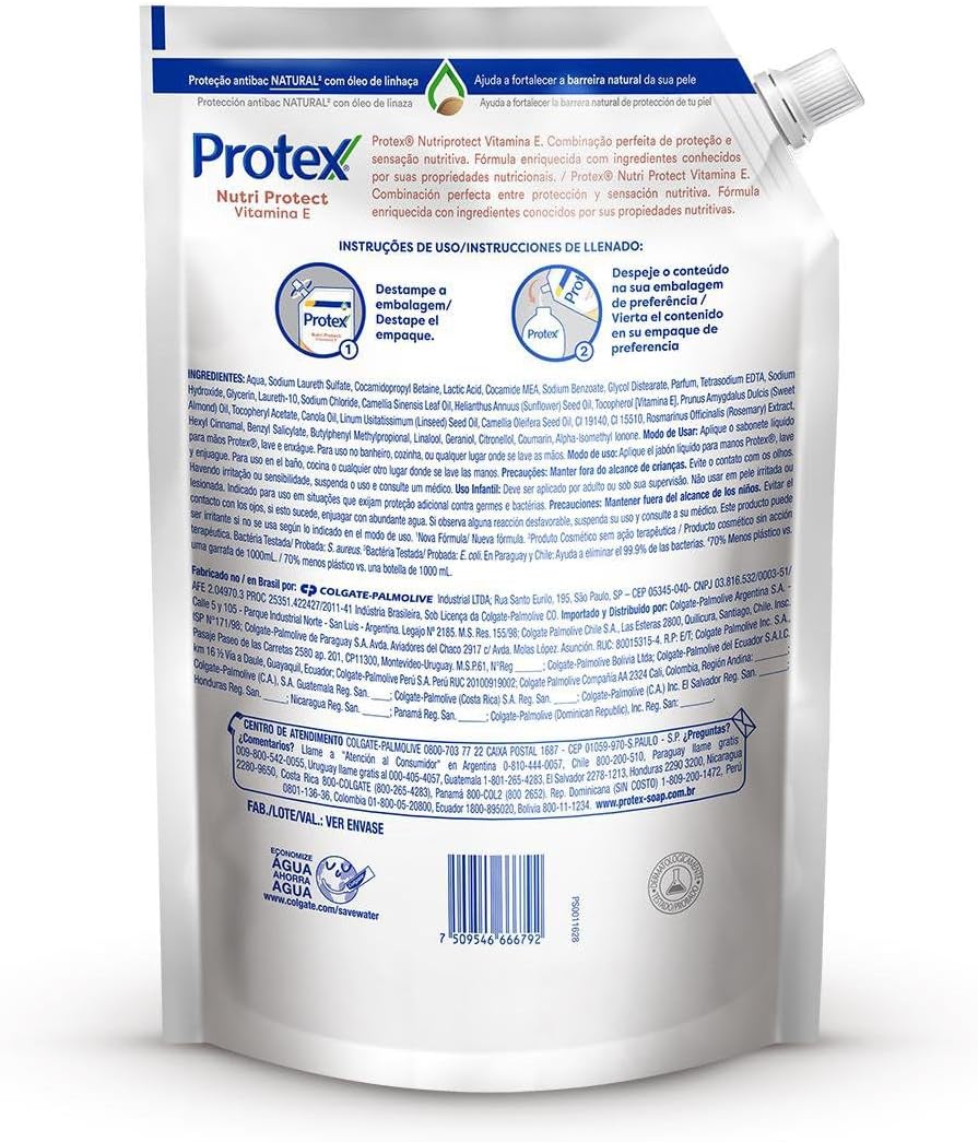 Sabonete Líquido Protex Nutri Protect Vitamina E 900ml - Imagem 3