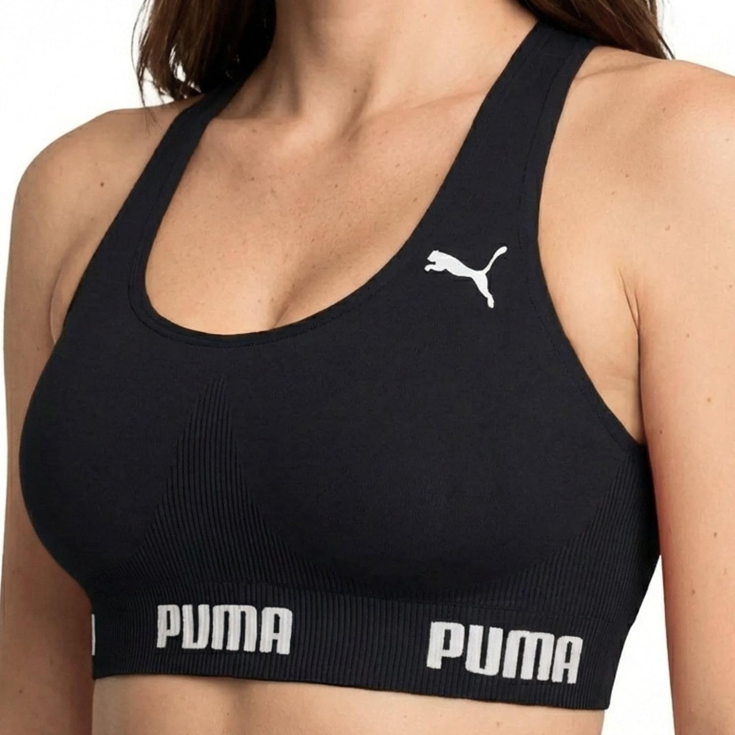 Top Puma Feminino Esportivo Poliamida Academia Nadador Sem Bojo Original - Imagem 2