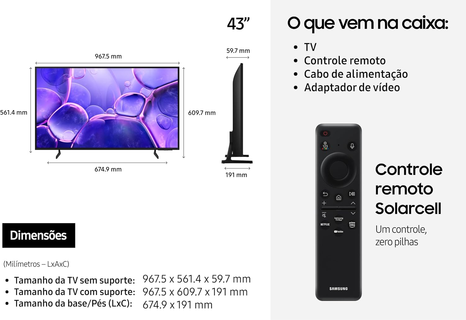 Samsung Smart TV 43" Crystal UHD 4K U8600F 2025 - Imagem 10