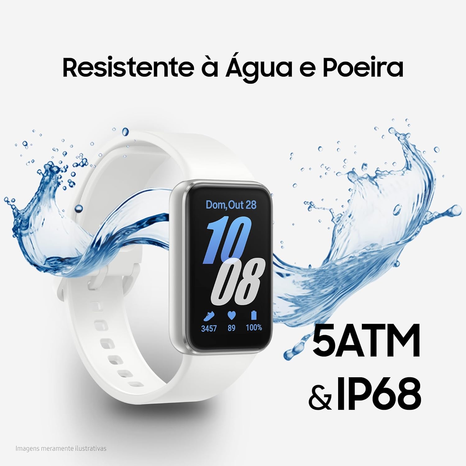Smartwatch Samsung Galaxy Fit3 Display 1.6" Prata - Imagem 8