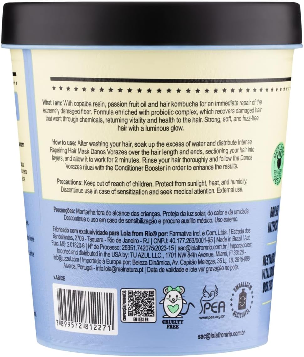 Danos Vorazes Máscara de Tratamento 450g , Lola Cosmetics - Imagem 5