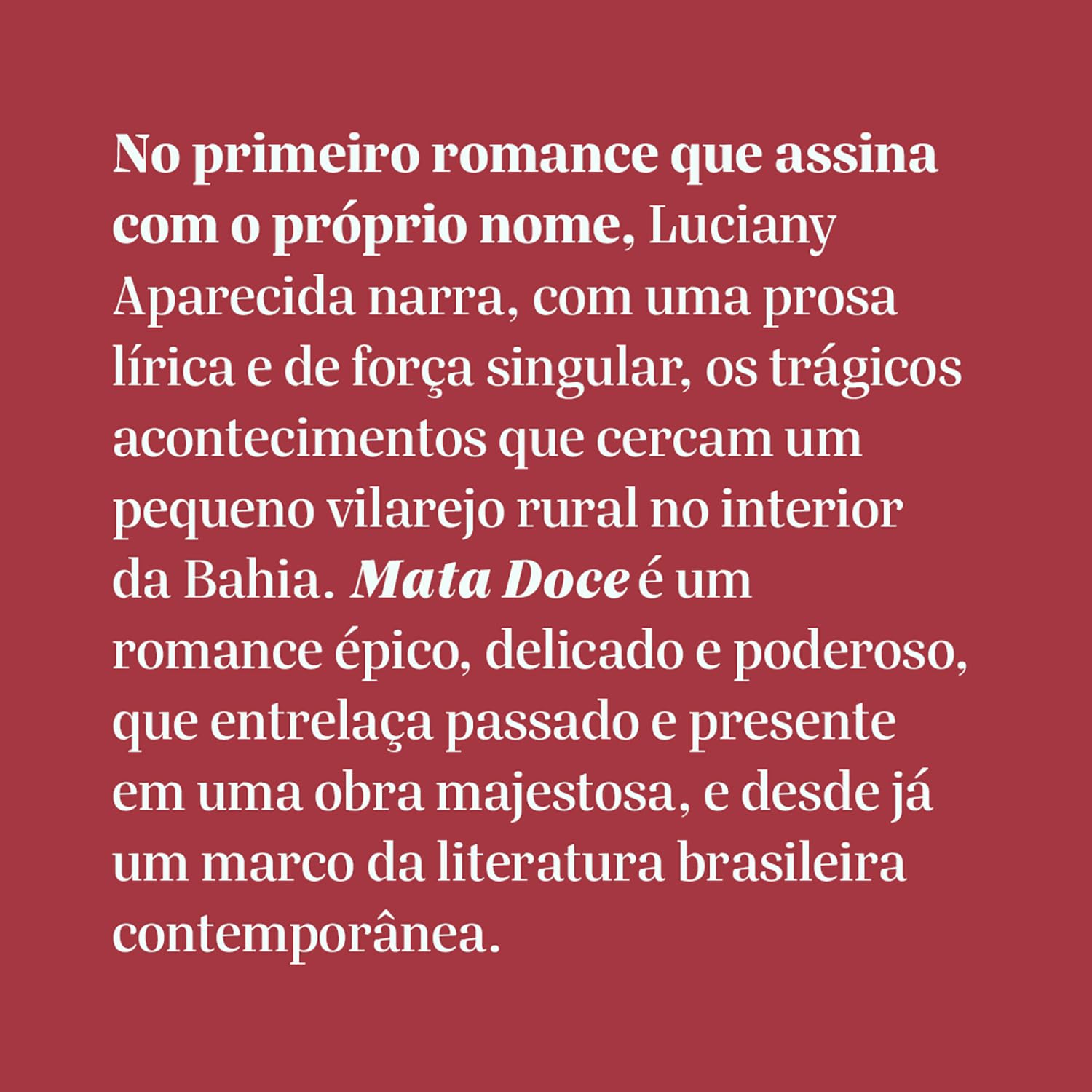 Mata Doce – Romance vencedor do Prêmio São Paulo de Literatura - Imagem 5