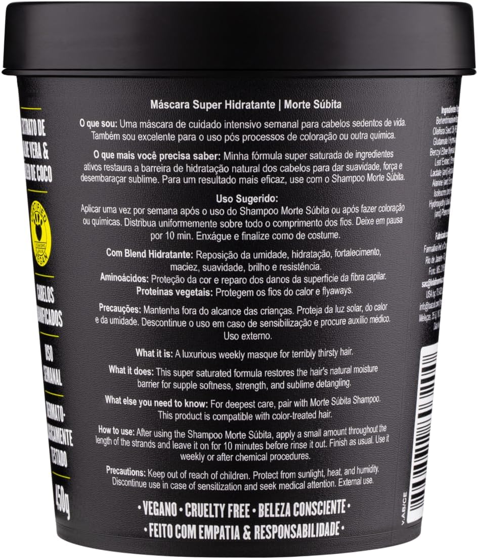 Morte Súbita Máscara Super Hidratante 450g , Lola Cosmetics - Imagem 4