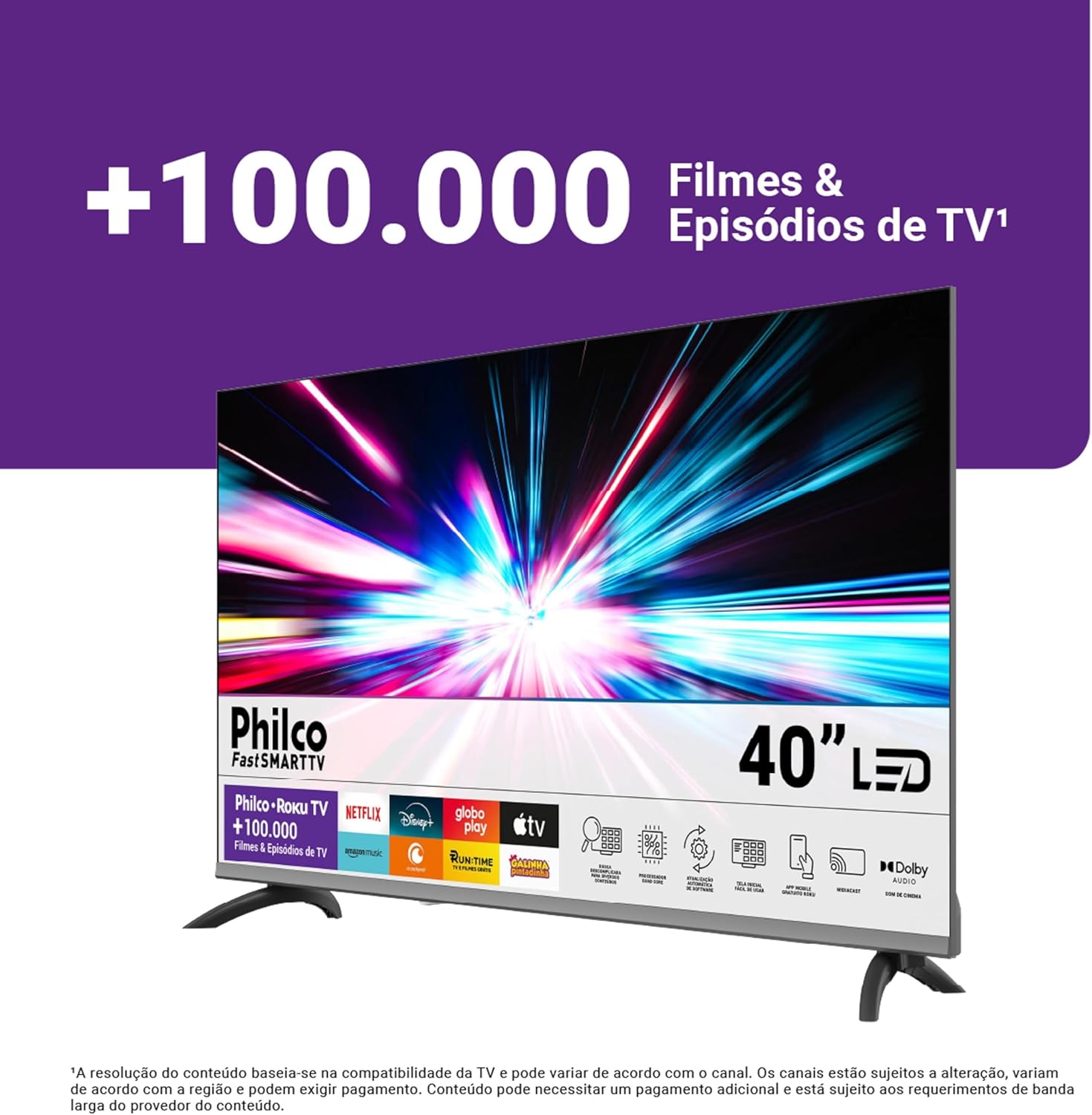 Smart TV 40" Philco Roku TV HDR10 Dolby Áudio P40CRA - Imagem 9
