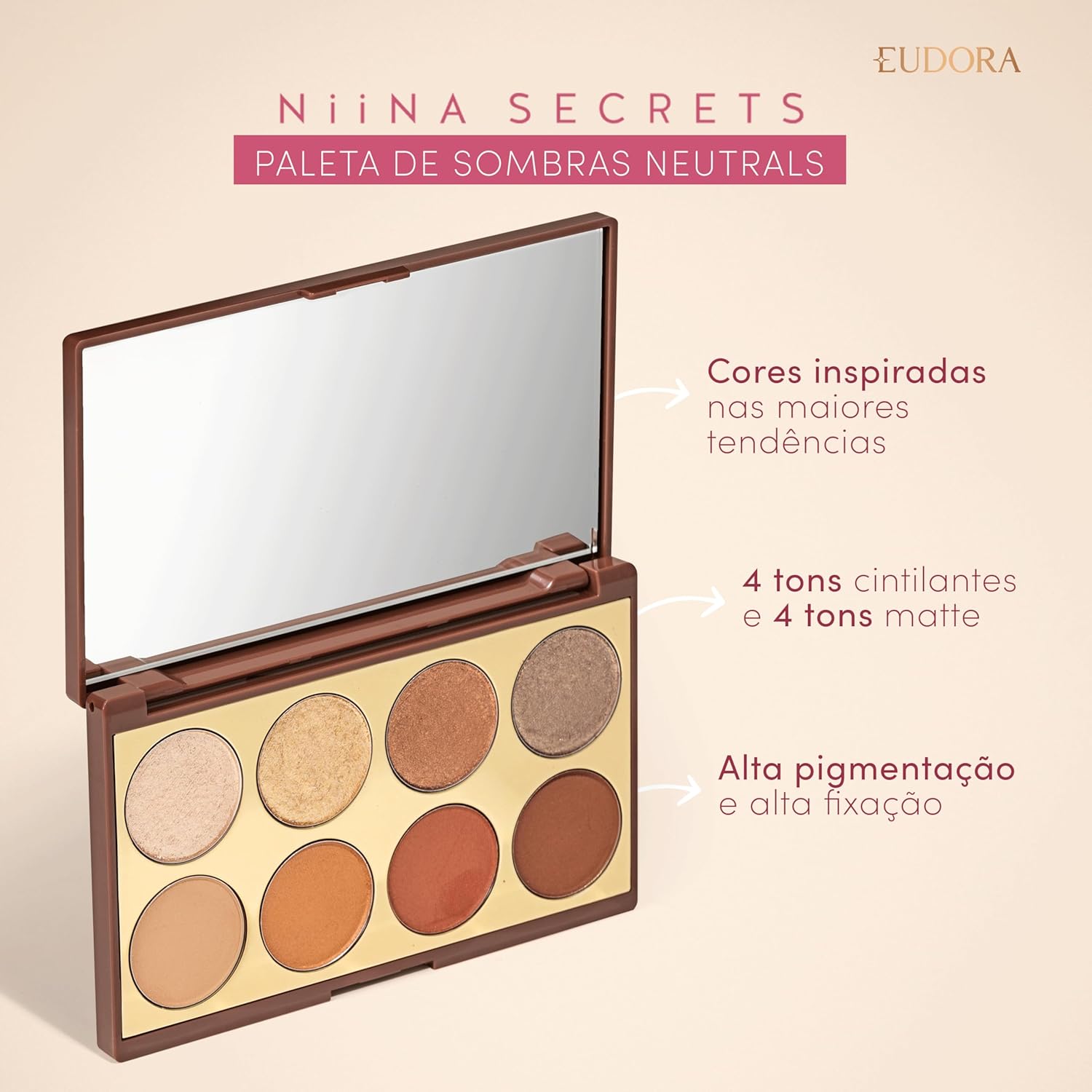NIINA SECRETS PALETA SOMBRAS NEUTRALS 5,6g - Imagem 6