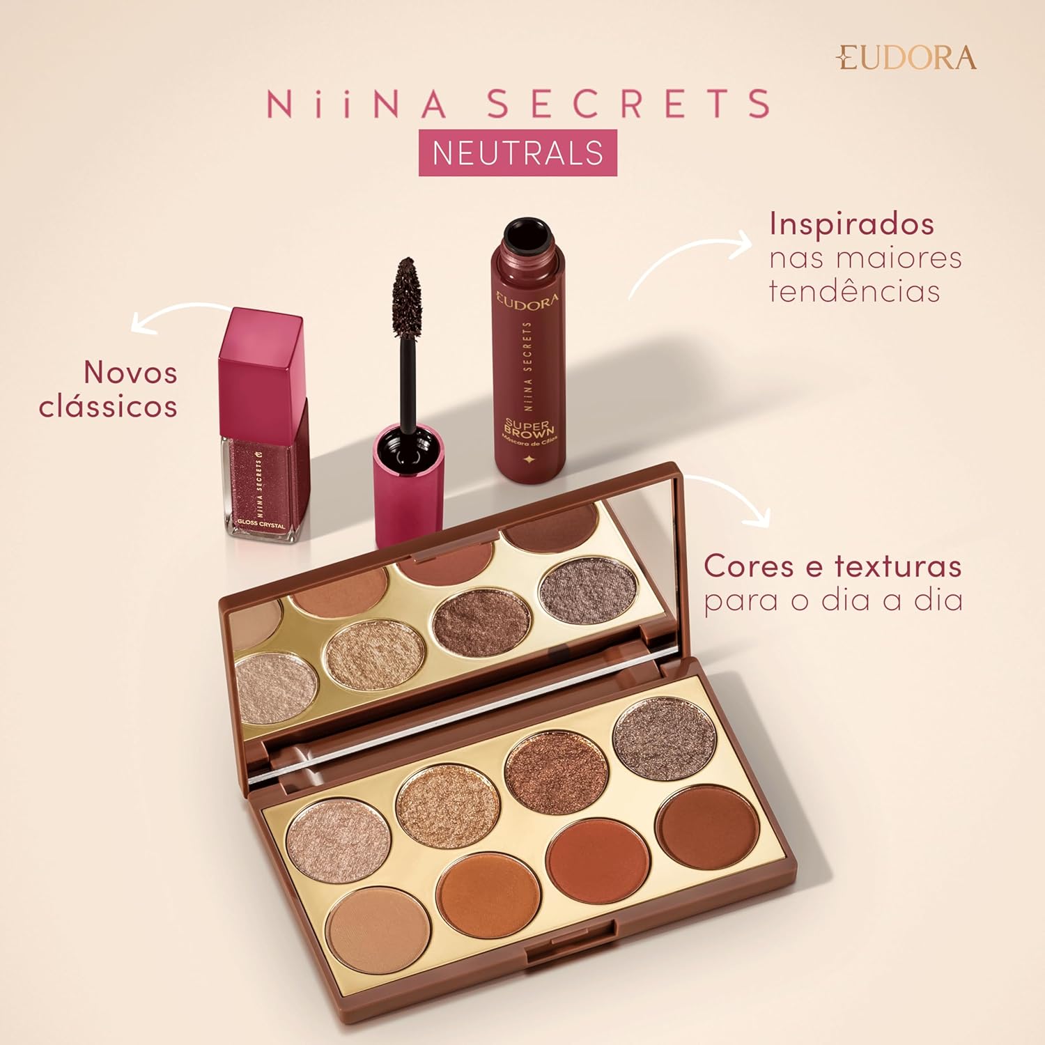 NIINA SECRETS PALETA SOMBRAS NEUTRALS 5,6g - Imagem 7