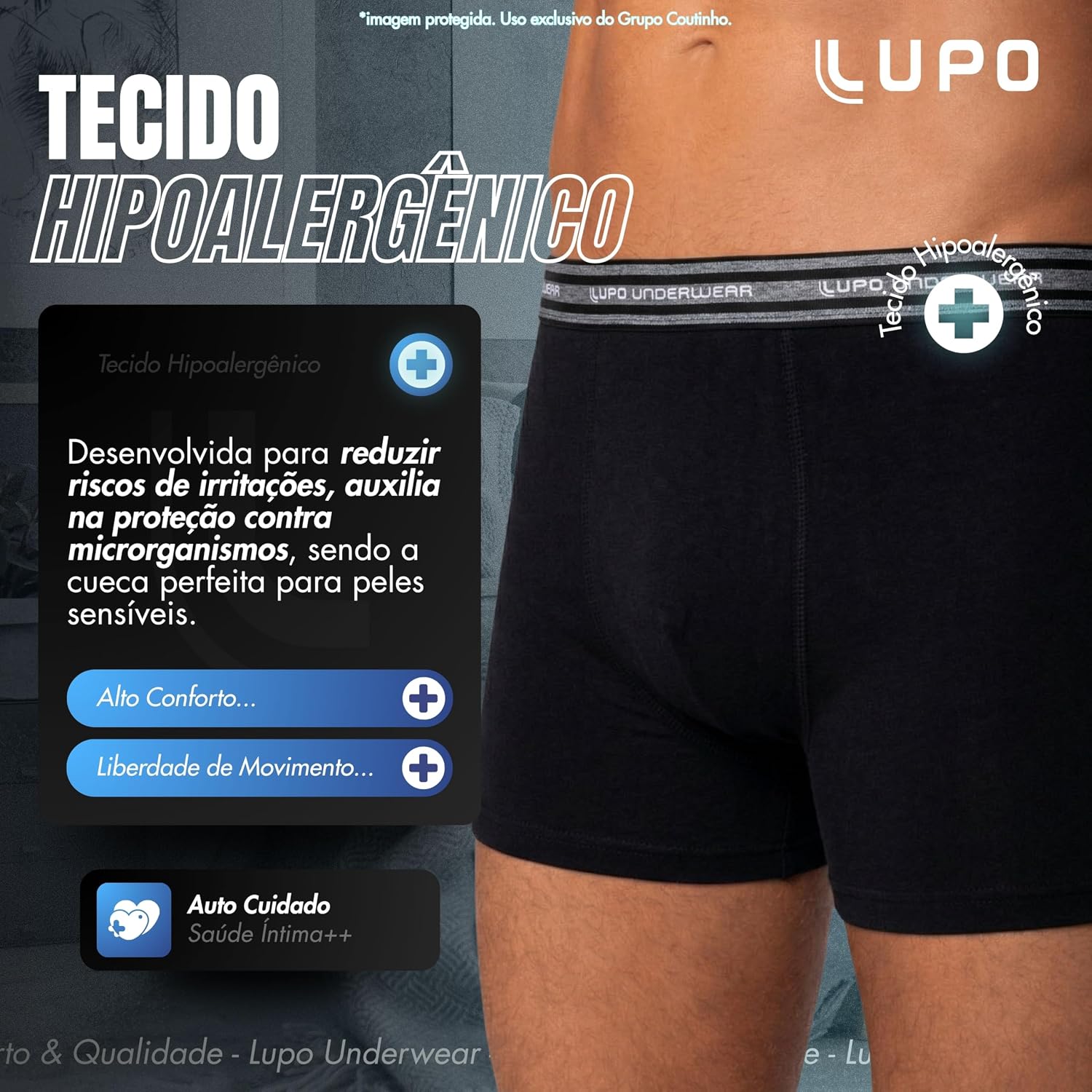 Kit 10 Cueca Boxer Lupo Algodão Cotton Respirável Masculina - Imagem 5