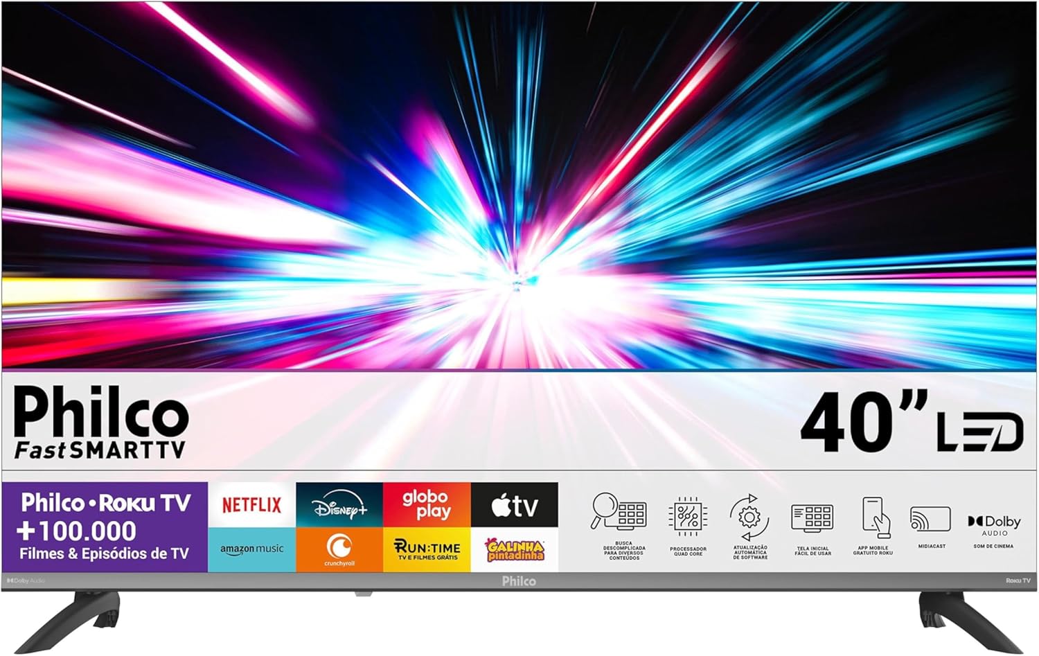 Smart TV 40" Philco Roku TV HDR10 Dolby Áudio P40CRA - Imagem 2
