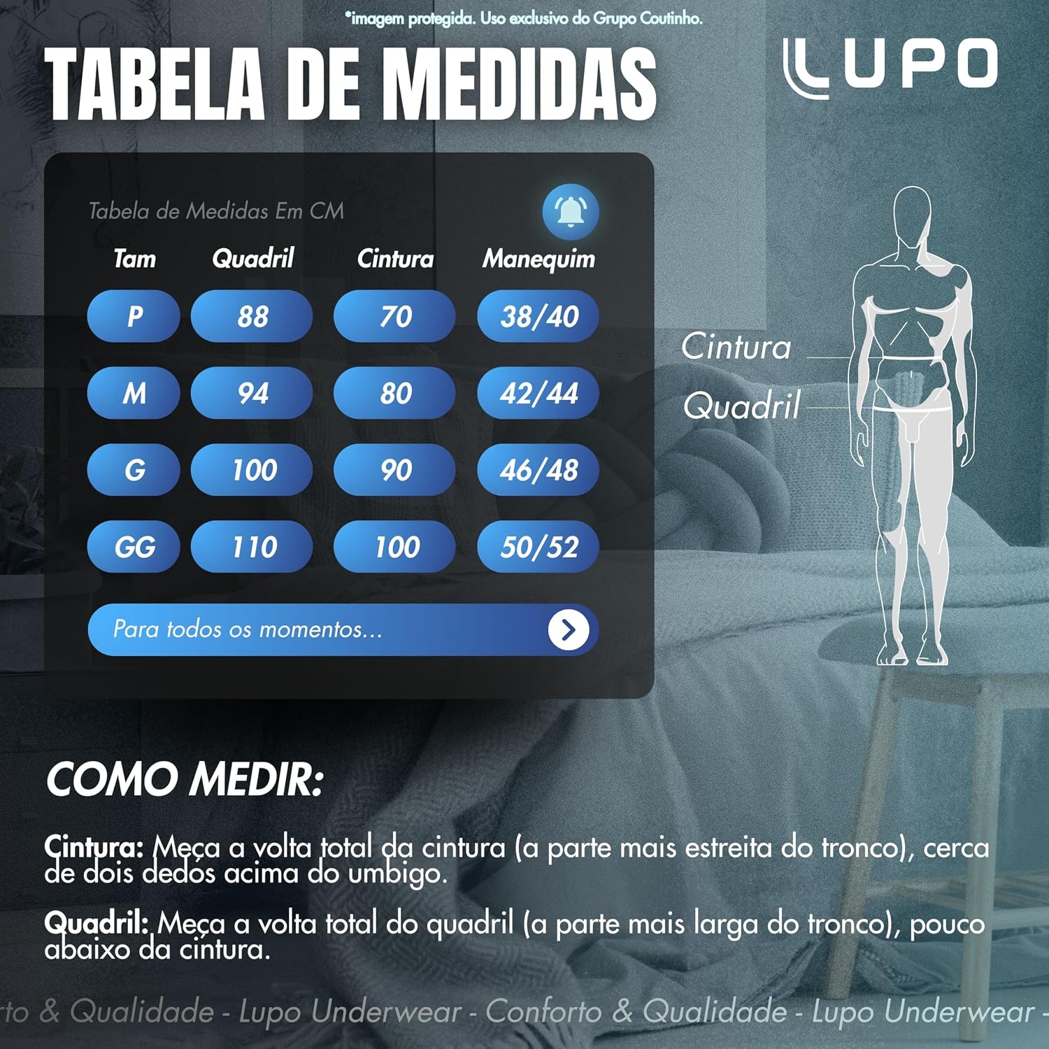 Kit 10 Cueca Boxer Lupo Algodão Cotton Respirável Masculina - Imagem 7