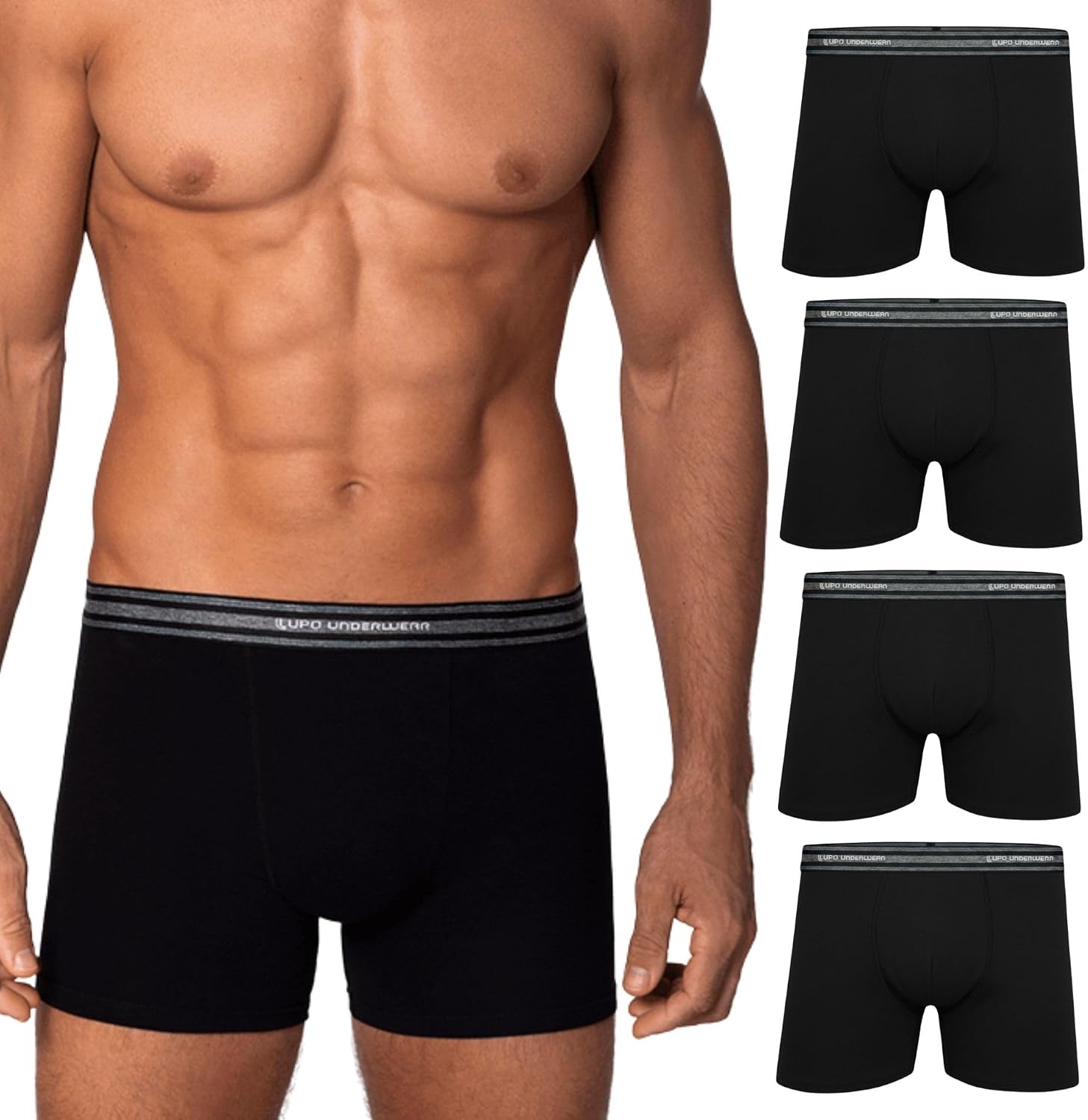 Kit 4 Cuecas Lupo Masculinas Boxer Algodão Macio Confortável Original - Imagem 2