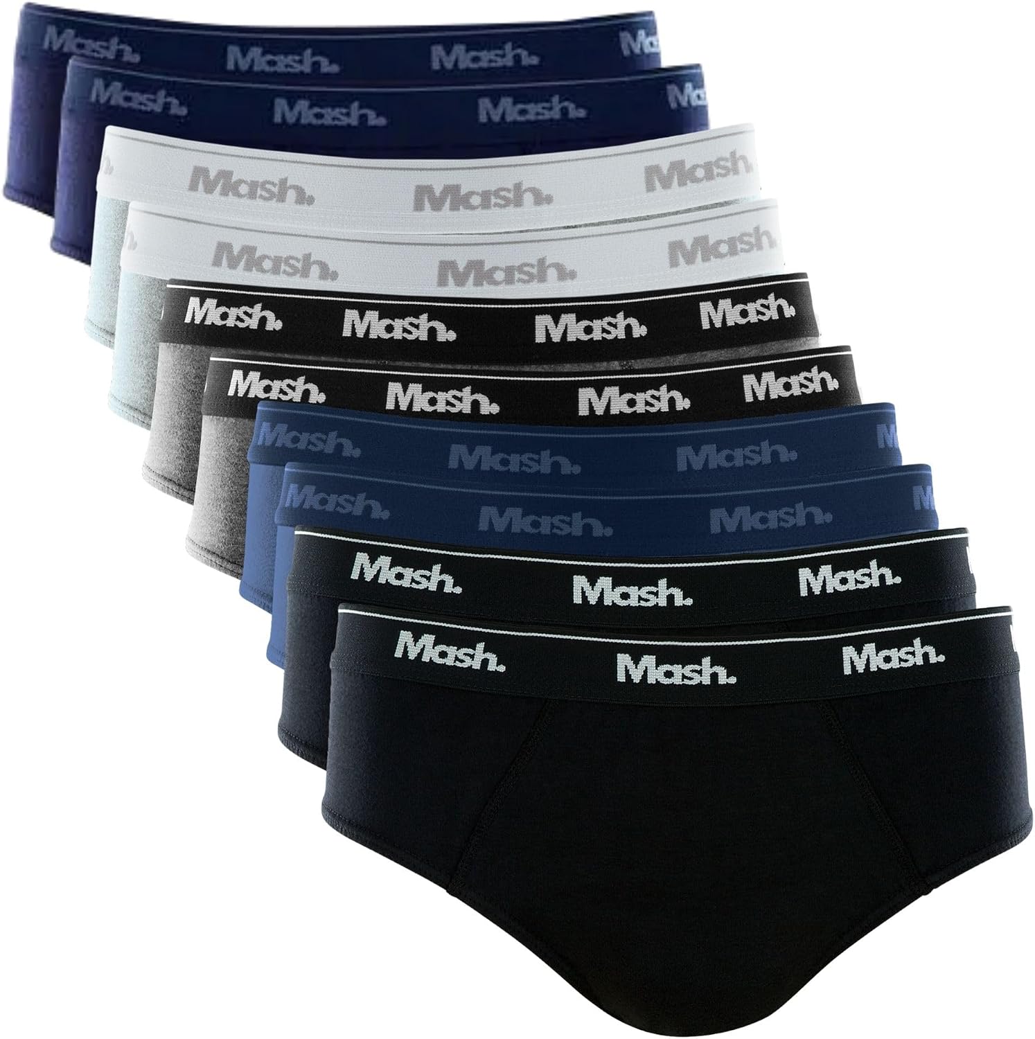 Kit 10 Cuecas Slip Algodão Cotton Hipoalergênica Masculino Mash - Imagem 2