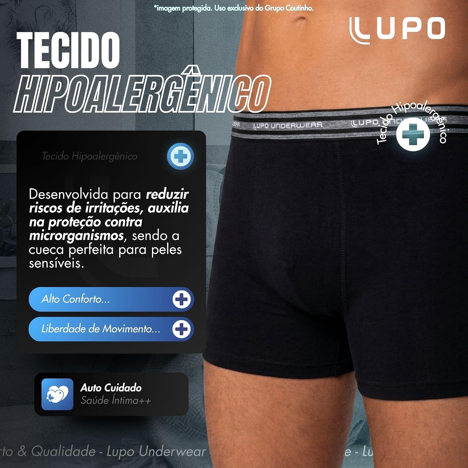 Kit 4 Cuecas Lupo Masculinas Boxer Algodão Macio Confortável Original - Imagem 5