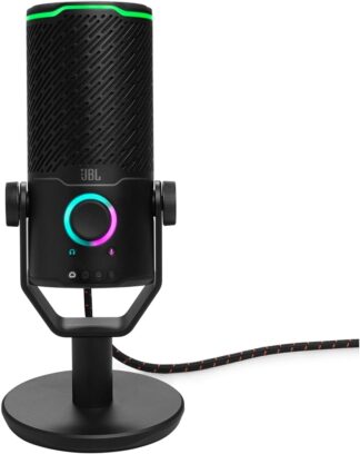 JBL, Microfone Com Fio, Quantum Stream Studio, Luzes RGB, USB – Preto JBL, Microfone Com Fio, Quantum Stream Studio, Luzes RGB, USB – Preto