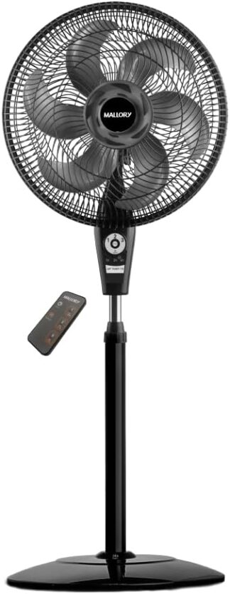 Ventilador de Coluna Mallory Air Timer TS+ Com Controle Remoto 126W, Silencioso, Com Hélice de 6 pás, Auto desligamento programável de até 7 horas – PR-GR – 220V Ventilador de Coluna Mallory Air Timer TS+ Com Controle Remoto 126W, Silencioso, Com Hélice de 6 pás, Auto desligamento programável de até 7 horas – PR-GR – 220V