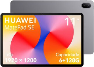 Tablet, HUAWEI MatePad SE 11, 6+128GB, Tela HUAWEI FullView de 11″ para Conforto Visual,Superbateria de 7700 mAh 22,5W,Câmera Traseira 8 MP,Câmera Frontal 5 MP,Cinza Nebula Tablet, HUAWEI MatePad SE 11, 6+128GB, Tela HUAWEI FullView de 11″ para Conforto Visual,Superbateria de 7700 mAh 22,5W,Câmera Traseira 8 MP,Câmera Frontal 5 MP,Cinza Nebula